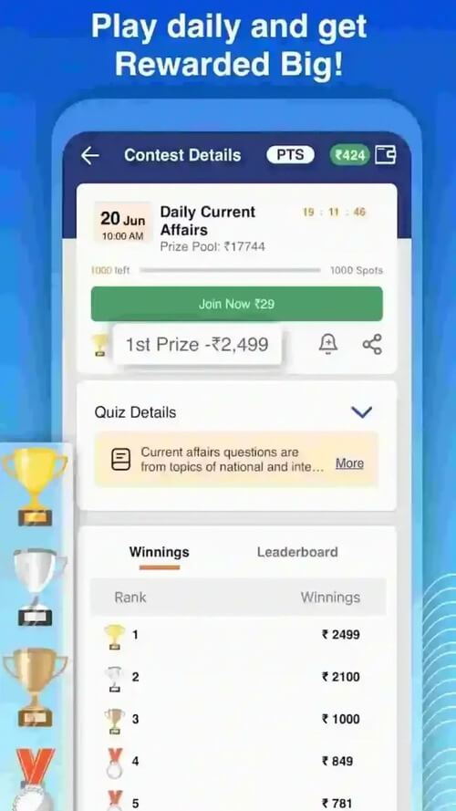 brainbaazi app play daily quiz