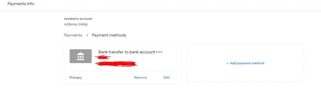 how to add bank account in google adsense