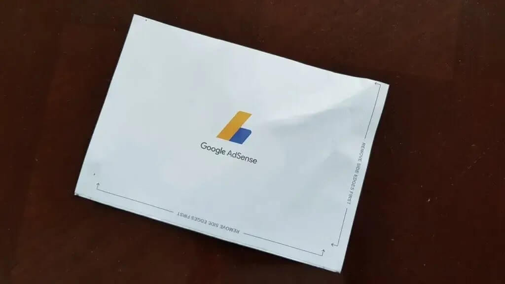 Google Adsense PIN envelope sealed pack is kept on the bench